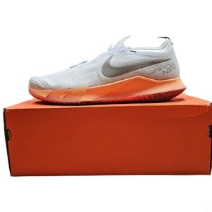 Nike React Vapor Next HC White Orange Light Bone Tennis CV0724-103 Mens Sz 10.5